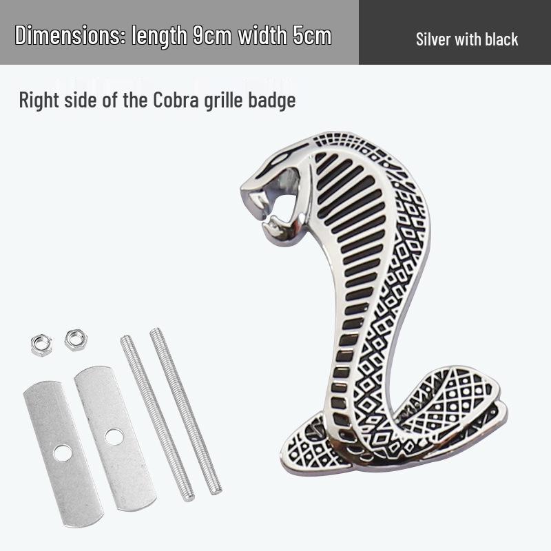Cobra Snake Metal Grille Emblem for Ford Mustang