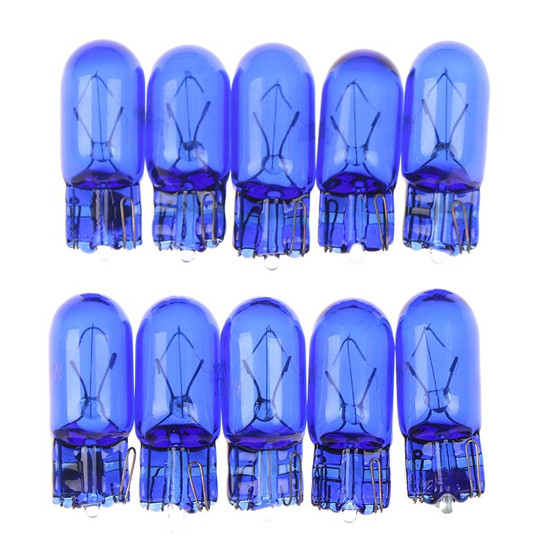 10x T10 168 W5W 5W White Halogen Bulb 12V Xenon Car Sidelight Front Headlamp Durable Replacement