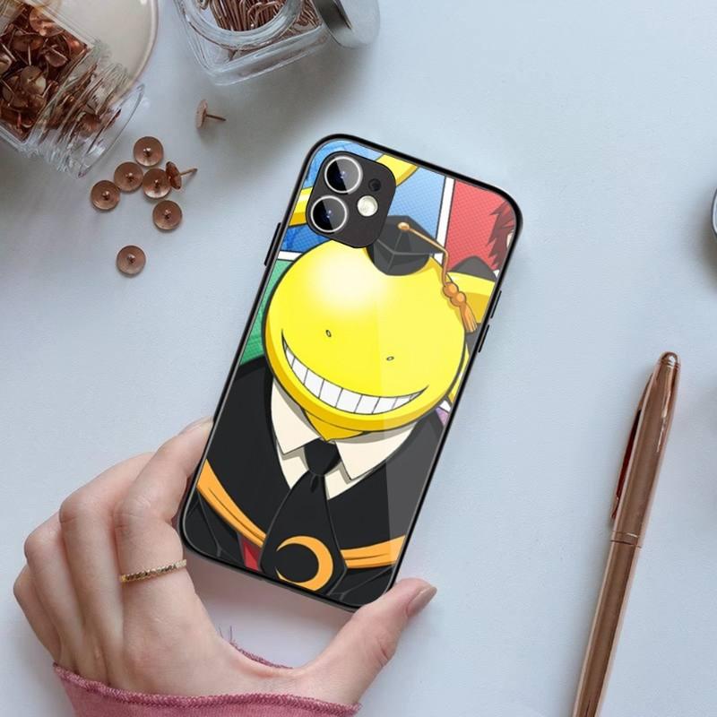Assassination Classroom Phone Case For IPhone 14 13 12 11 XS X 8 7 6 Plus Mini Pro Max SE 2022 Black PC TPU Glass Phone Cover