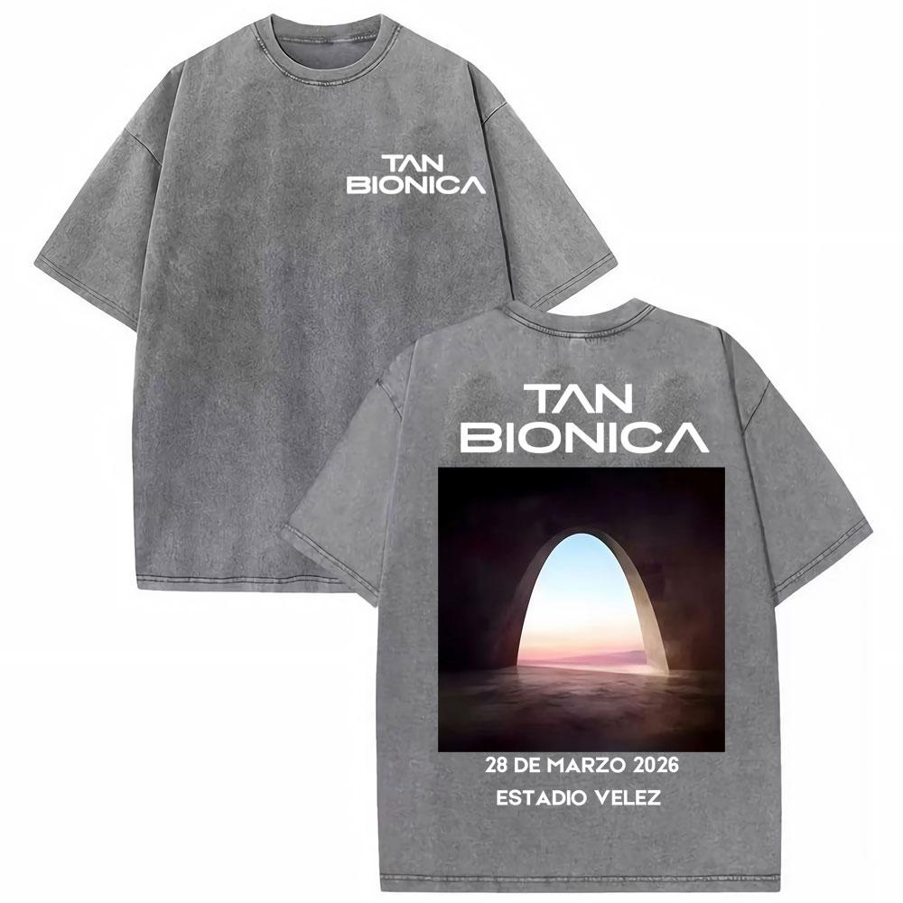 Rock Band Tan Bionica Chano  Graphic T Shirt Men Women Harajuku Streetwear Tshirt  Cotton Oversized Vintage Washed Tshirt