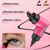 Double Ended Stamp Eyeliner Pen, 2 In 1 Waterproof Smudgeproof Liquid Eye Liner Pencil, Long Lasting Quick Drying Eye Makeup Tools for Beginners