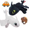 Toothless Dragon Helmet Sucker Plush Motorcycle Decoration 20cm Black