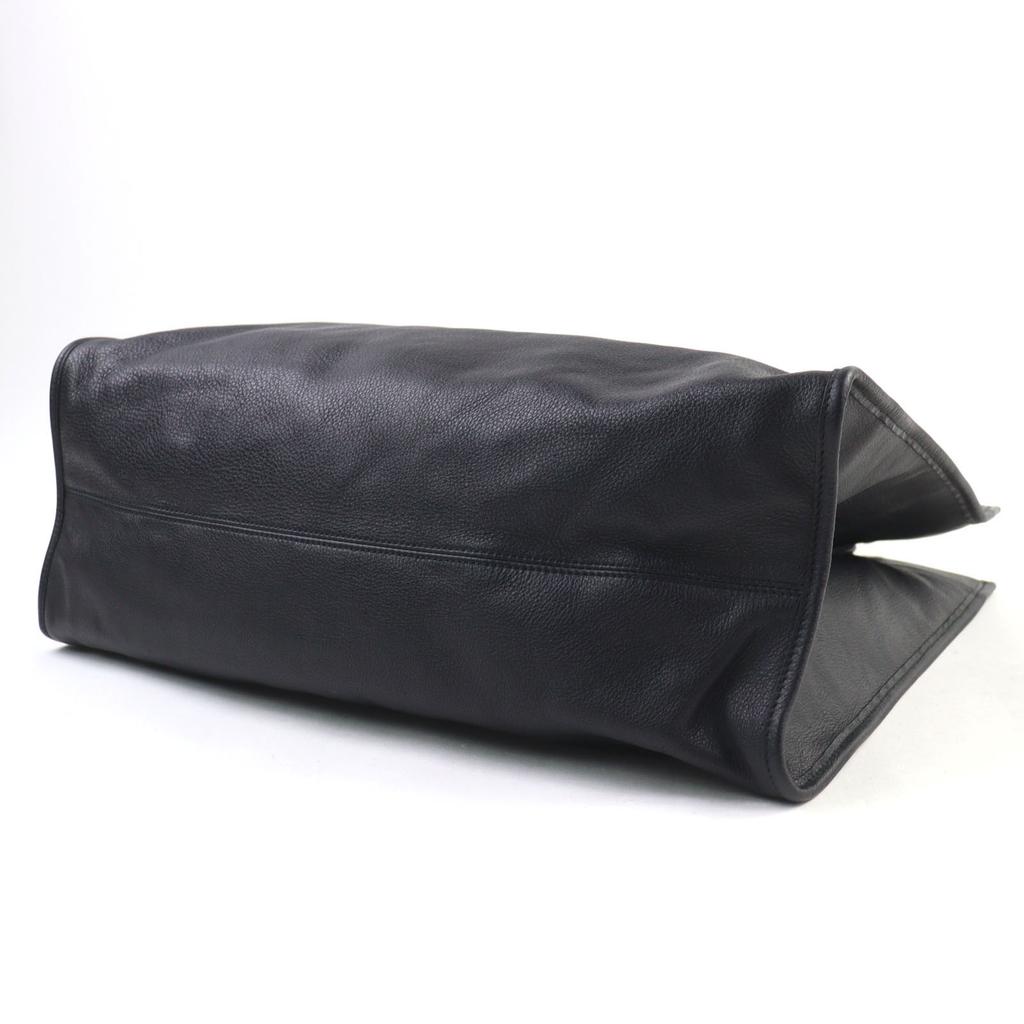 DSQUARED2 Tote Bag Logo print pouch included Black White leather Used