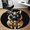 1pc Cat Pharaoh Office Round Area Rug, Indoor Mat Suitable ForOffice, Under Office Chairs Bedroom Living Room Home Decor, Room Decot083