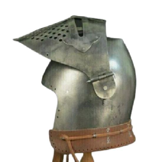Medieval Barbute Visor Helmet Steel Head Armor Helmet Reenactment LARP Cosplay Warrior Helmet