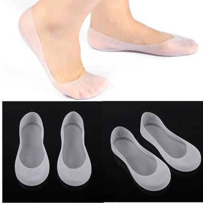1Pair Full Length Silicone Foot Care Socks Soft Anti Friction Moisturizing Socks Heel Dead Skin Removal Crack Protection Protector