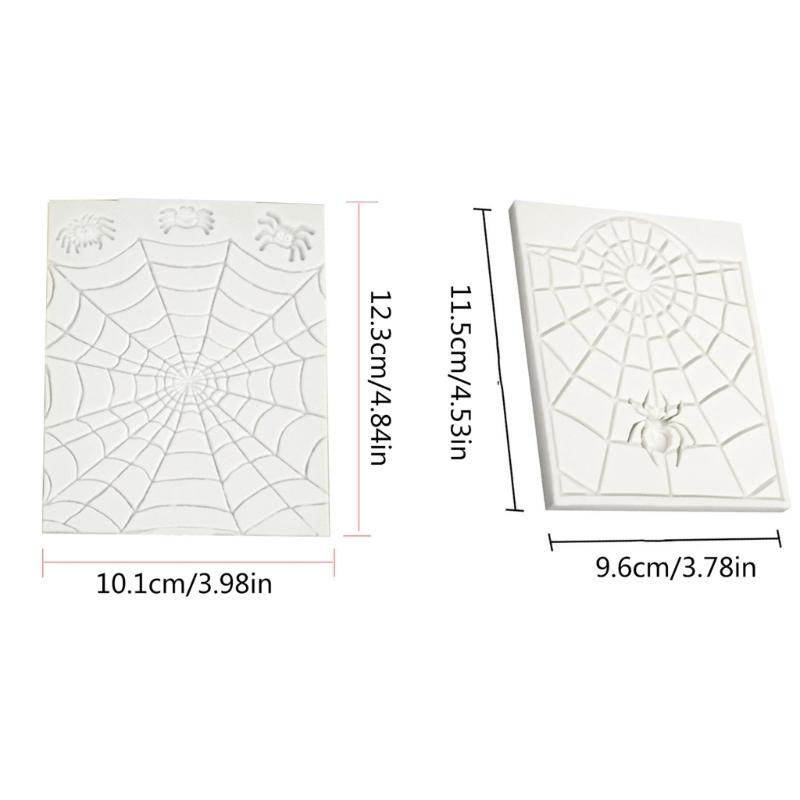 2x Halloween Fondant Mold Spiderwebs Cake Decoration Baking Mold Multifunctional