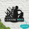 Metal Wall Art Barber Shop Sign Modern Decor Personalized Stylist Gift Kitchen Wall Sculpture