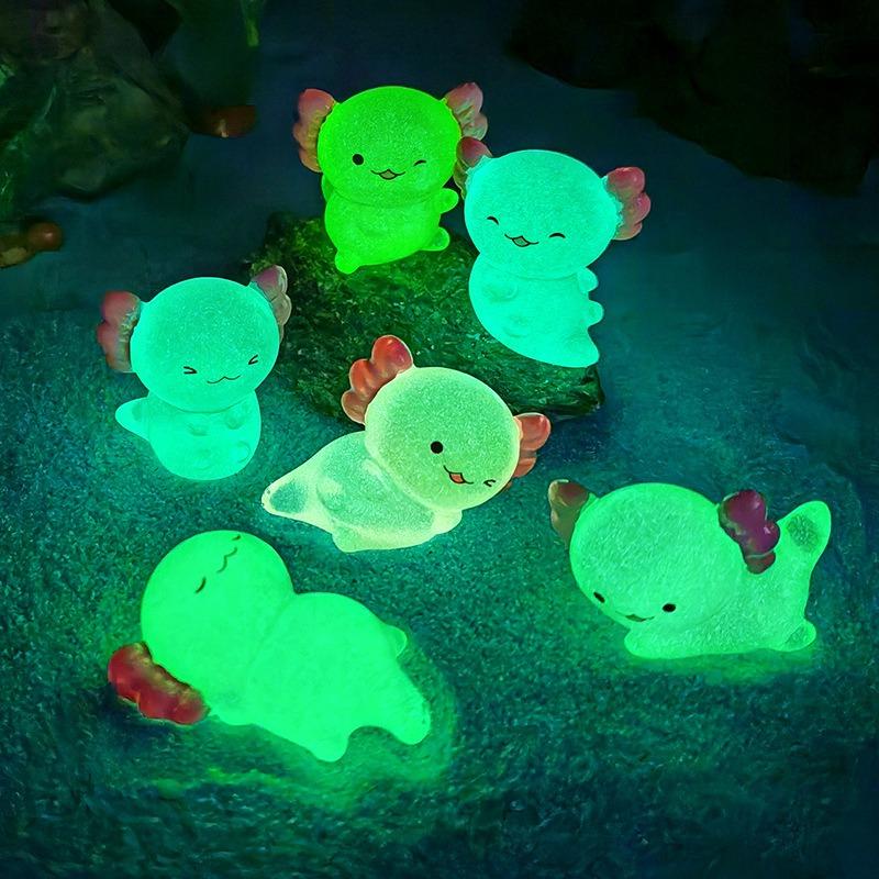 

Микро-Ландшафт Креативный Светящийся в Темноте Милый Шестиугольный Аквариум для Рыб Дракон Мох Суккуленты Ландшафтный Садовый Декор Маленькое Украшение 6pcs