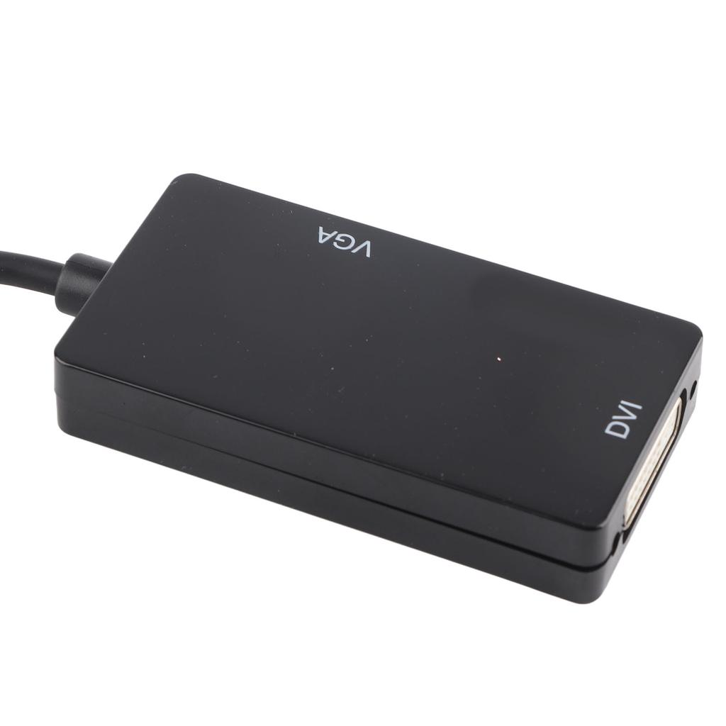 Mini Displayport Adapter 60Hz 2.25Gbp VGA HD DVI Output Copper ABS Mini DP Adapter for Laptop TV Monitor Black