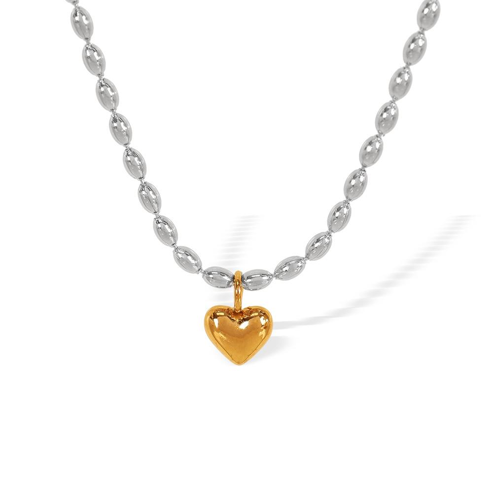 

2026 Love Design Necklace, Gold-plated Versatile New Niche Love Collarbone Chain 42+4CM
