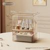 Cosmetics Storage Box Desktop Premium Sense Dust-proof Large Capacity Dresser Transparent Skin Care Shelf