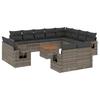 VidaXL Garden Lounge Set with Cushions 13 Pcs, Patio Sofas, Patio Furniture Set, Outdoor Furniture, Grey 3224835