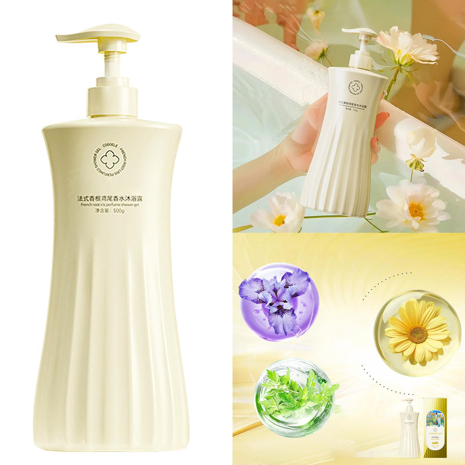 Moisturizing Shower Gel 500ml – Iris Fragrant Body Wash, Oil-Control & Gentle Cleansing, Plant Extracts, Lasting Scent for Daily Routine One Size