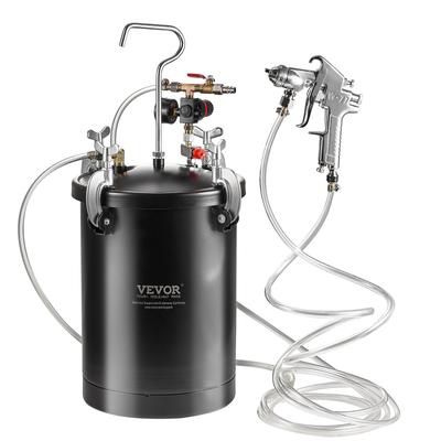 Spray Paint Pressure Pot, 15L/3.75gal Pressure Pot Tank, 60 Psi Adjustale Pressure, Steel Pressure Pot Paint Tank with Spray Gun, Hoses