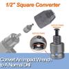 1/2'' Drill Chuck Converter for Impact Wrench / Driver / Rotary Hammer To Normal Drill 1/2-20UNF All Metal Clamp 2-13mm