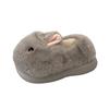 Cute Three-dimensional Rabbit Head Fluffy Slippers Women's Winter New Home Wear Velvet Warm and Comfortable Cotton Shoes