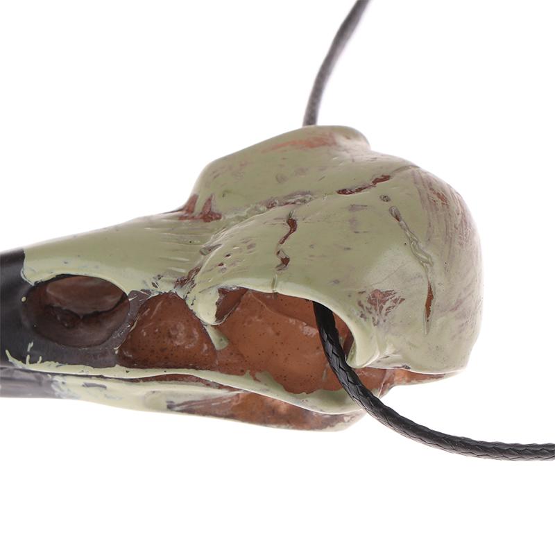 3D Goth Raven Skull Necklace Resin Replica Raven Crow Gothic Gift Halloween Raven Skull Necklace  Jewelry