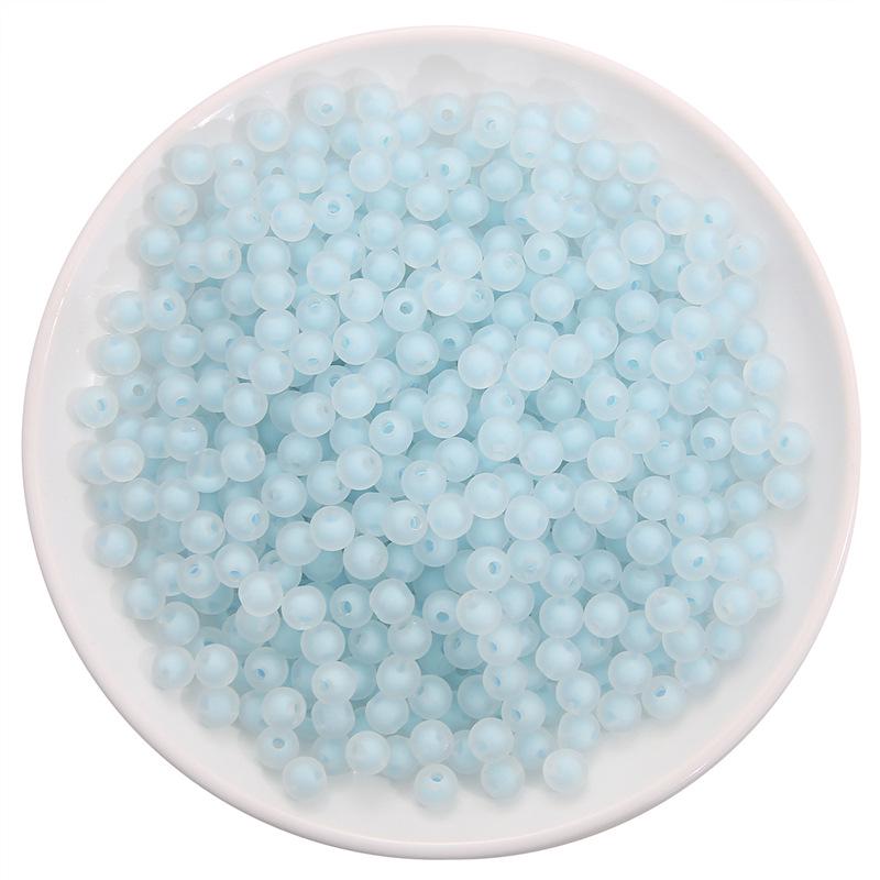 Frosted Acrylic Round Beads for DIY Jewelry and Beading Accessories
