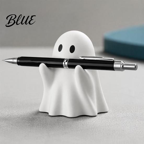 Contenitore Porta Cancelleria Ufficio Figurine Fantasma Dito Medio di Halloween Portapenne Gesto Spettrale Resina Organizer per Cancelleria Supporto Ornamenti Carini,