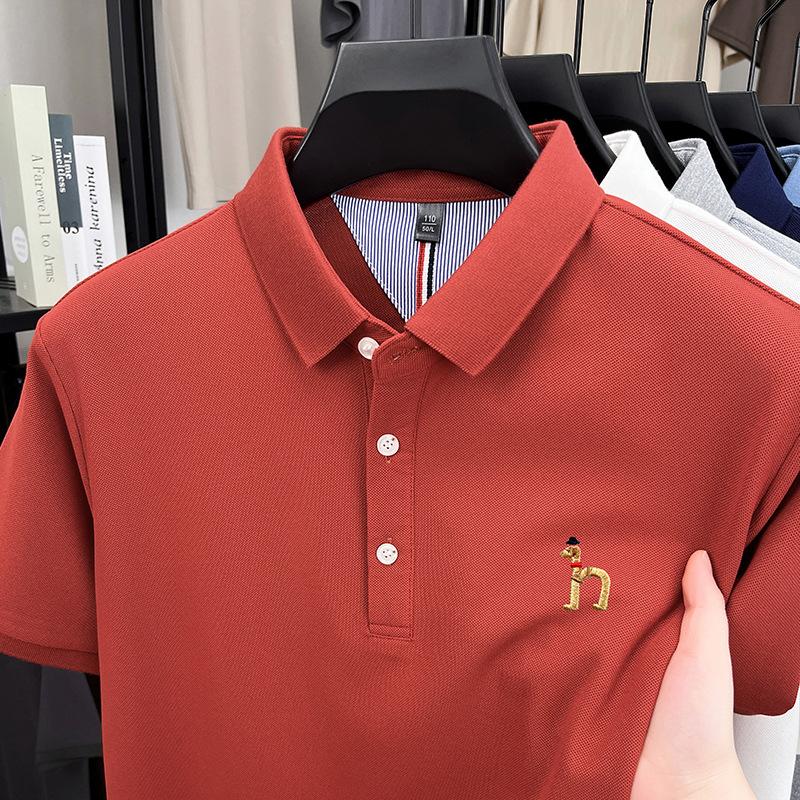 Pánské tričko s přímým prodejem pro e-commerce, ležérní klopové polo tričko s límečkem, pánský top