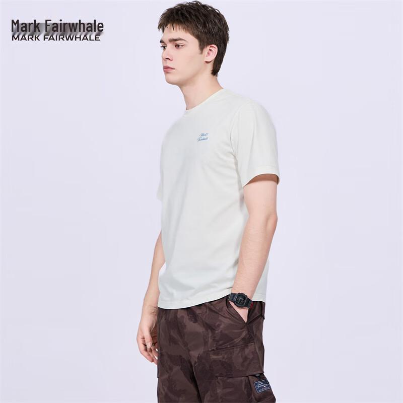 Mark Fairwhale Herren-T-Shirt mit Rundhalsausschnitt und Stickerei