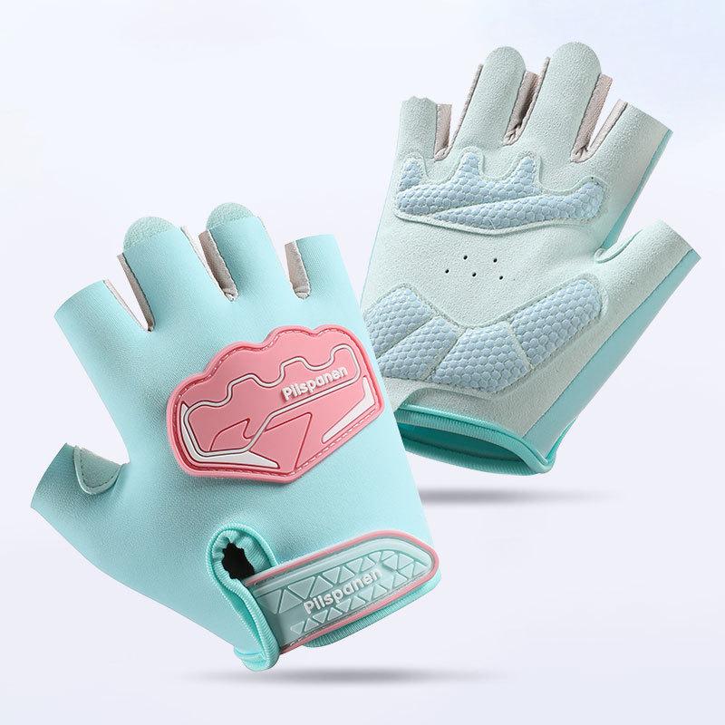 Kids' Breathable Non-Slip Shock-Absorbing Sports Gloves for Cycling and Fitness