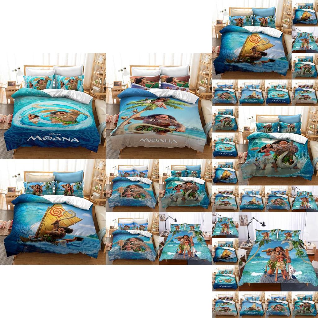 Ocean Maui Moana Bedding Set 3d Design Cartoon Duvet Cover Pillowcase King Queen