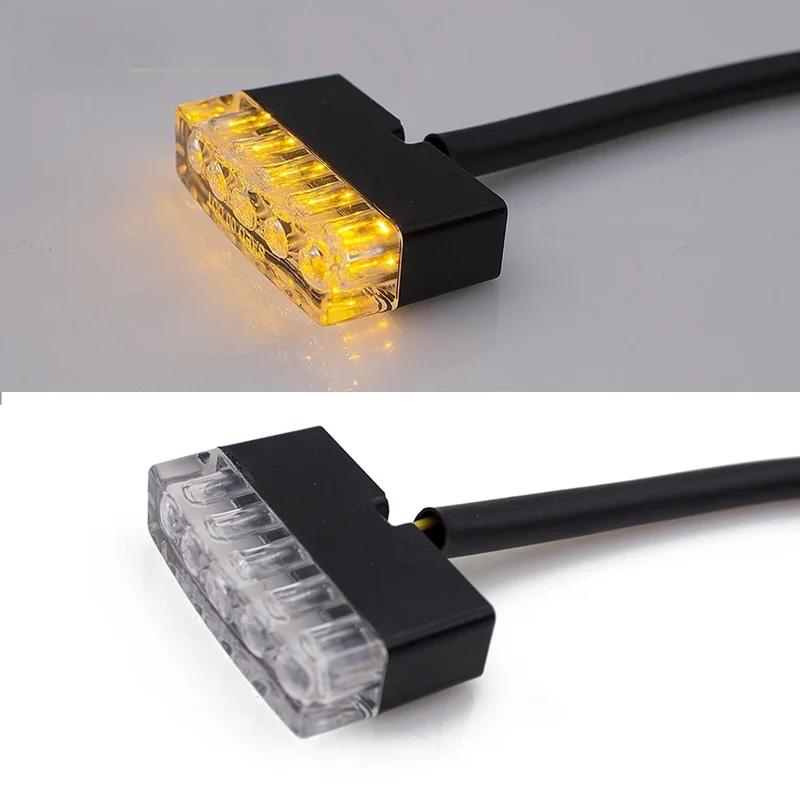 Turn Signals Accessories Universal Motorcycle Square Small Taillight Mini License Plate Light Brake Light Moto Modification