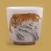 Chaxun Auspicious Tiger Mutton-Fat Jade Porcelain Master Cup