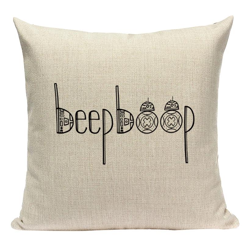 Cute Letter Print Pillow Case Square Cushion Cover Decorative For Sofa Bedroom Living Room Seat Car Office Home Decor