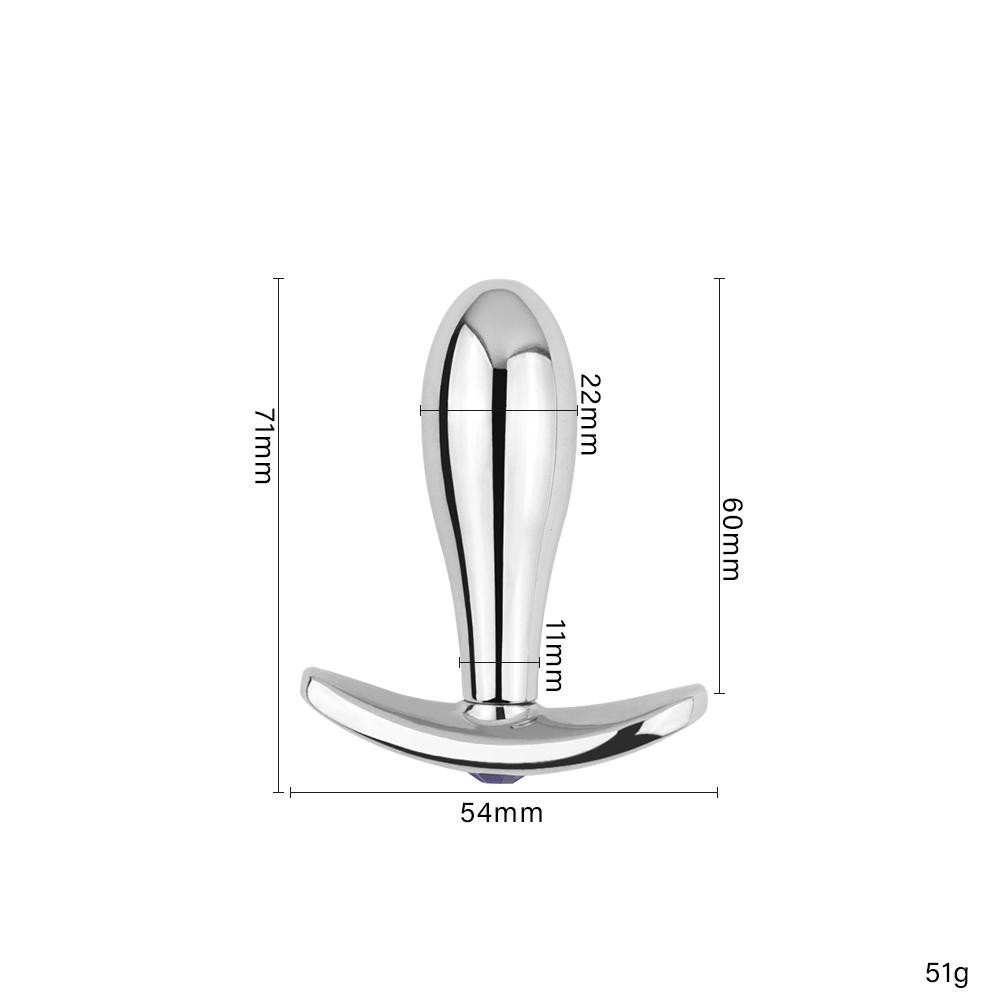 Metal Drop Anal Plug For Women Stainless Steel Three Sizes Jewel Base Butt Plug G-point Massage Adult Sex Toys Male/Famale Gay