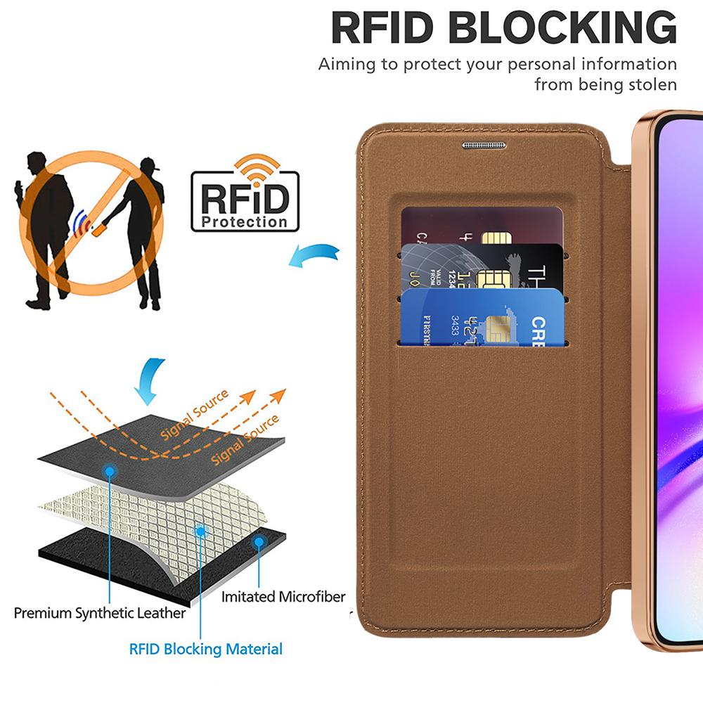 For Samsung Galaxy A05s 4G Case Card Slots Anti-Drop Leather Phone Cover Compatible with MagSafe