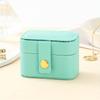 Mini Portable Small Jewelry Storage Bag Travel Simple Leather Ring Necklace Earrings Storage Box Organizer Display Gift Box