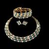 Bridal Wedding Jewelry Bright Diamond Zircon Ring Bracelet Necklace Earrings Four-piece Female