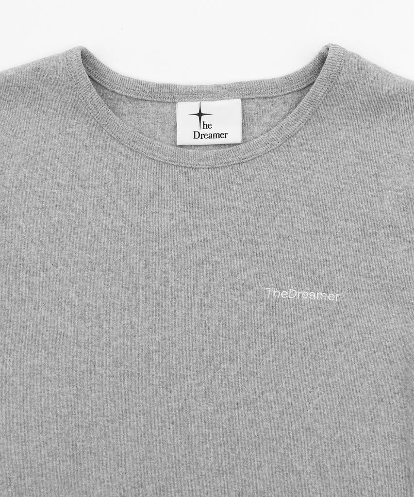 Deodeulimeo Healing Cotton Short Sleeve T-Shirt Melange Gray