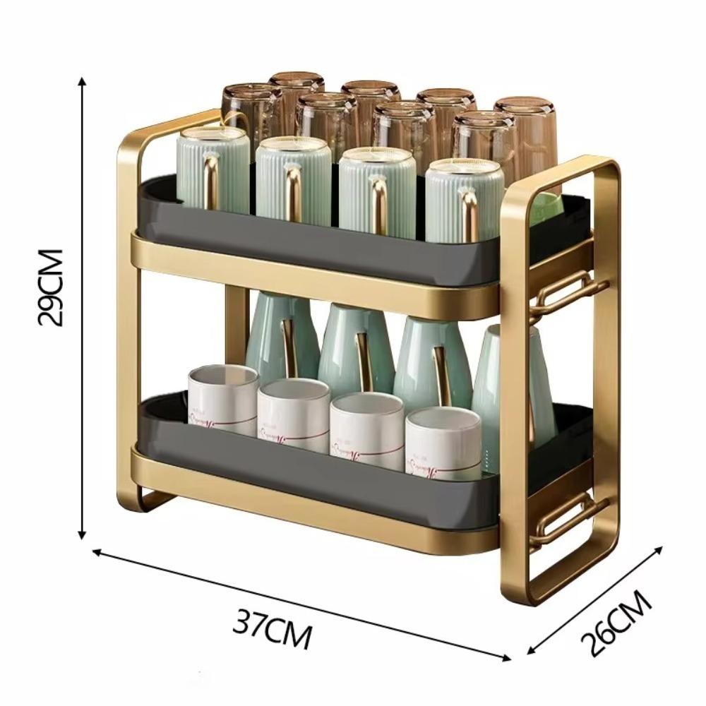 

High-capacity Mug Holder Kitchen Cup Storage Rack Household Office Tea Set Organizer білий
