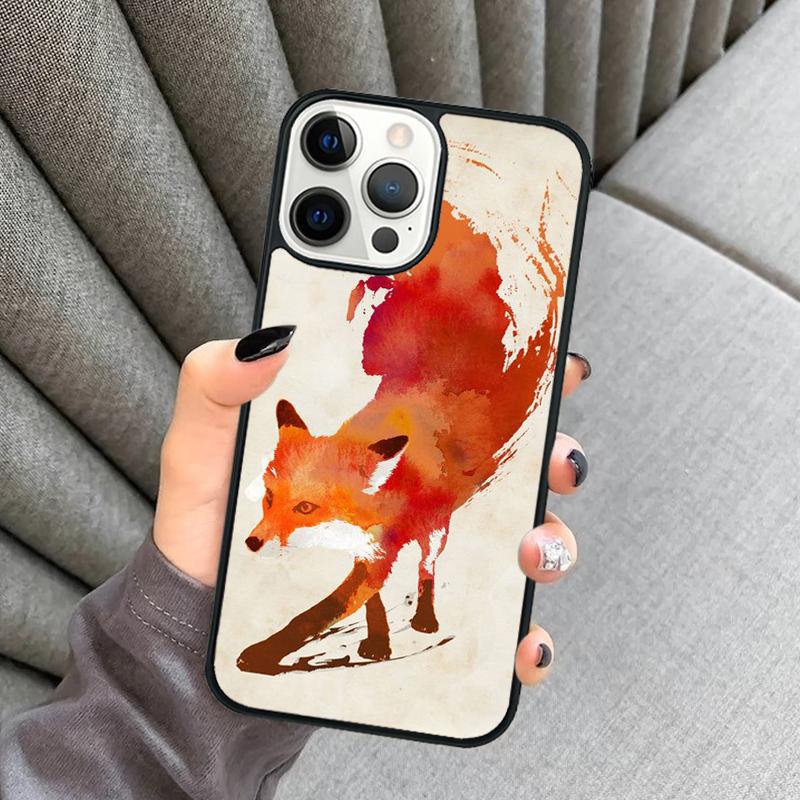 Japanese Style Fox Phone Case For iPhone 17 Air 16 16e 15 13 14 Pro Max 11 12 Plus 2022 MAX Shell Cover coque