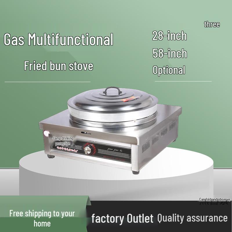 Aluminum Table-Top Pan for Pancakes, Pot Stickers, Meat Patties, Dumplings, and Fried Buns