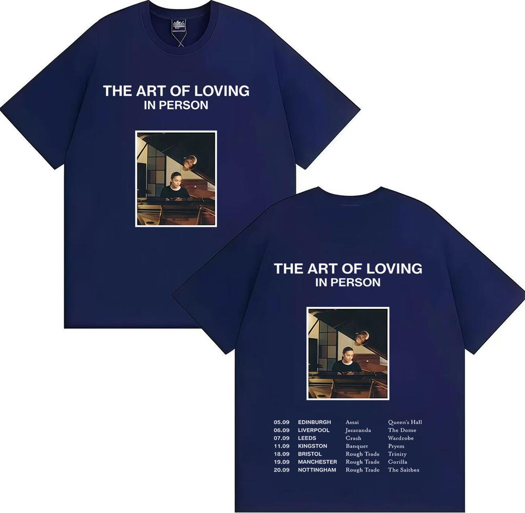 Cantante Olivia Dean Gráficos Góticos Estampado The Art of Loving Tour Camiseta Moda Oversized Camiseta Hombres Mujeres Algodón Puro Cómodas Camisetas