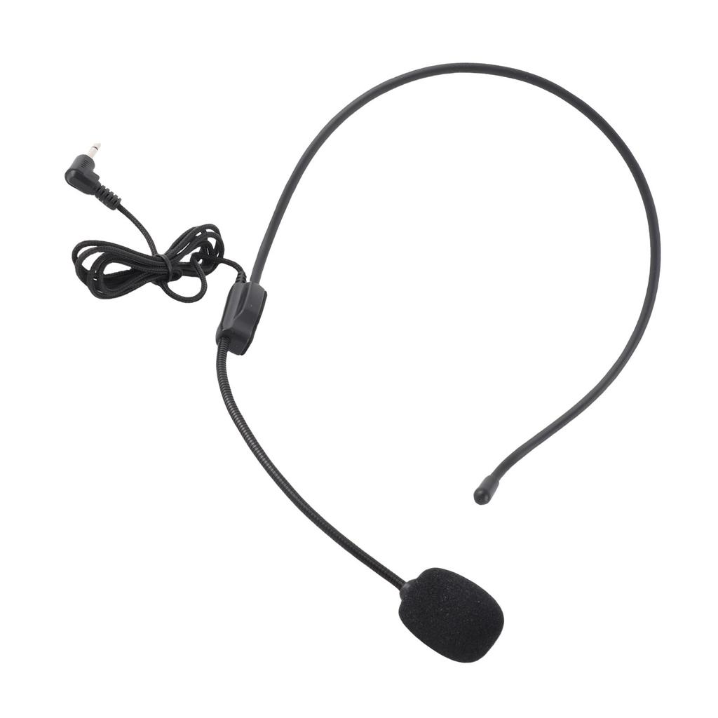 Mini 3.5mm Head Mounted Wired Microphone Condenser MIC for Voice Amplifier Speaker