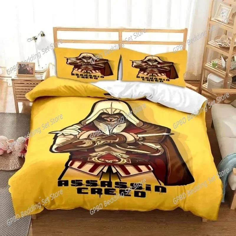New Game A-Assassin S Creed Art Bedding Set Bedroom Soft Modern Bedspreads Comefortable Kids Duvet Cover Quilt Cover Pillowcase