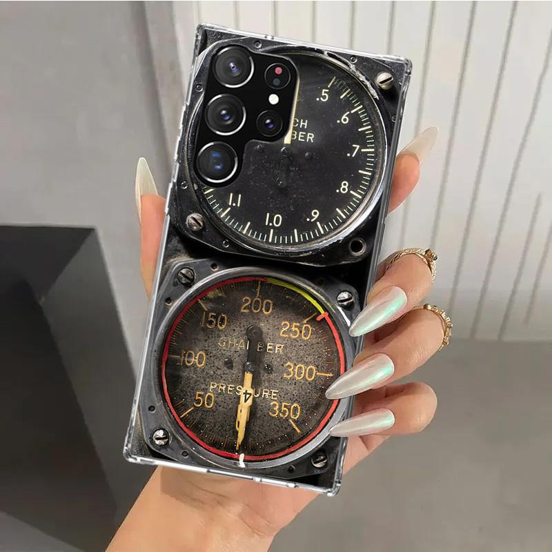 Aviation Aeroplane Helicopter Cockpit Instrument Phone Case for Samsung Galaxy S25 S24 S23 Ultra S22 S21 Plus S20 FE S10 + S10E
