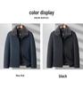 Woodpecker Men's Fleece-Lined Winter Jacket: Thick, Cotton-Padded, Cold-Proof Coat for Middle-Aged and Elderly.