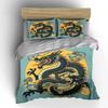 Chinese Dragon with Clouds Bedding Set for Kids Luxury Gift 3pcs Digital Print Comforter Set Soft Comfortable Breathable