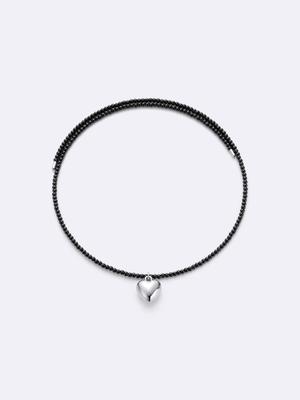 Perlenchoker mit Herzmotiv