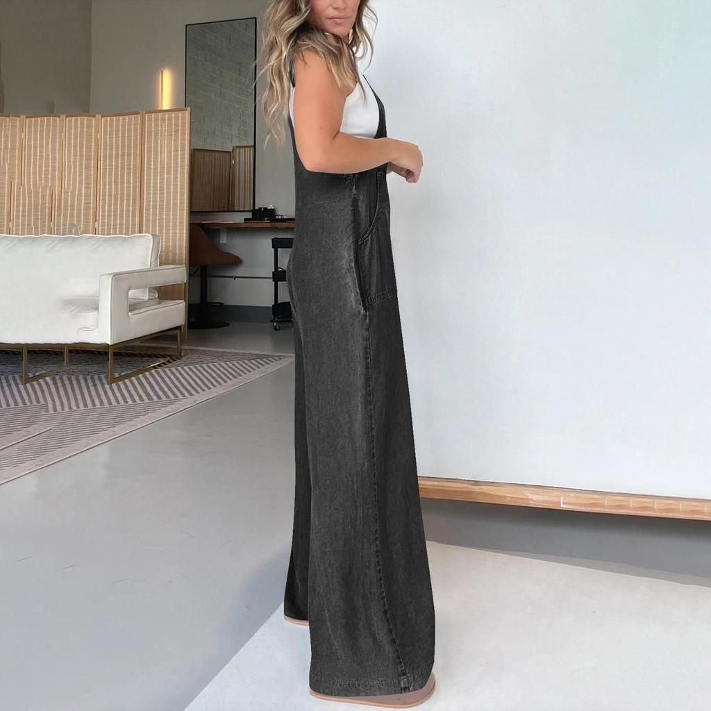 Casual Jumpsuits For Women Overalls Rompers Summer Outfits With Pockets