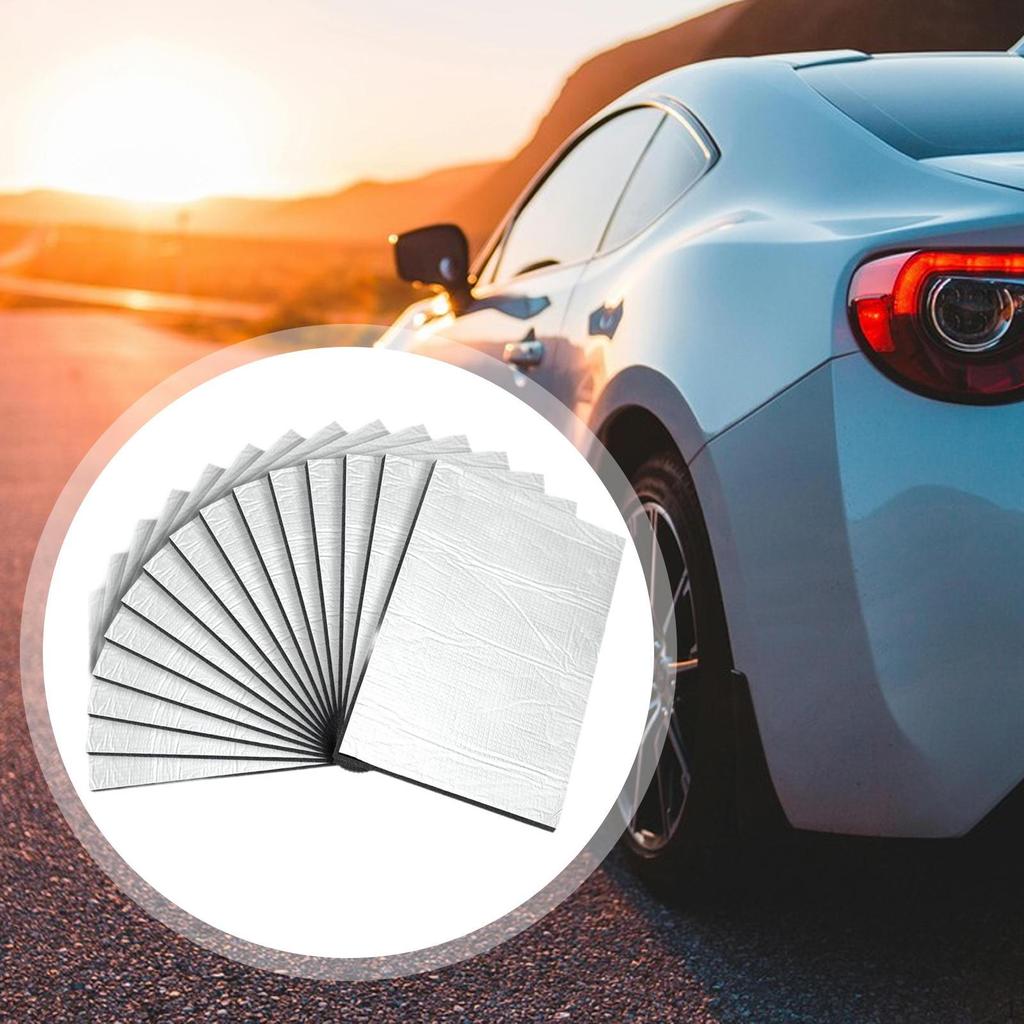 15 Stück Auto Schalldämmmatte Dämpfer Schaumstoff 25cm x 40cm Hitzeschutz Schalldämmung