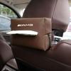 Car Tissue Box Sun Visor Seat Back Paper Towel Storage Bag Keychain For Mercedes Benz AMG W206 W204 W205 W212 W213 W221 W222 W22 AX1