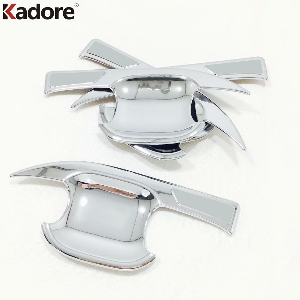 For Ford Focus      Carbon Fiber Car Door Handle Cover Trim Side Door Handles Bowl Cup Frame Accessories